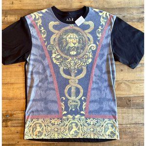 Jem Collective Mens Gold Lion Scepter Shirt, Large - New!